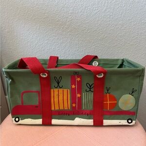 Thirty-One Holiday Tote Bag - Green and Red